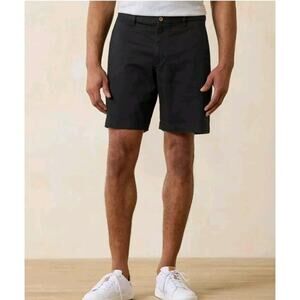 Tommy Bahama Mens Boracay Shorts Black Stretch‎ Cotton Tencel Blend Sz 35